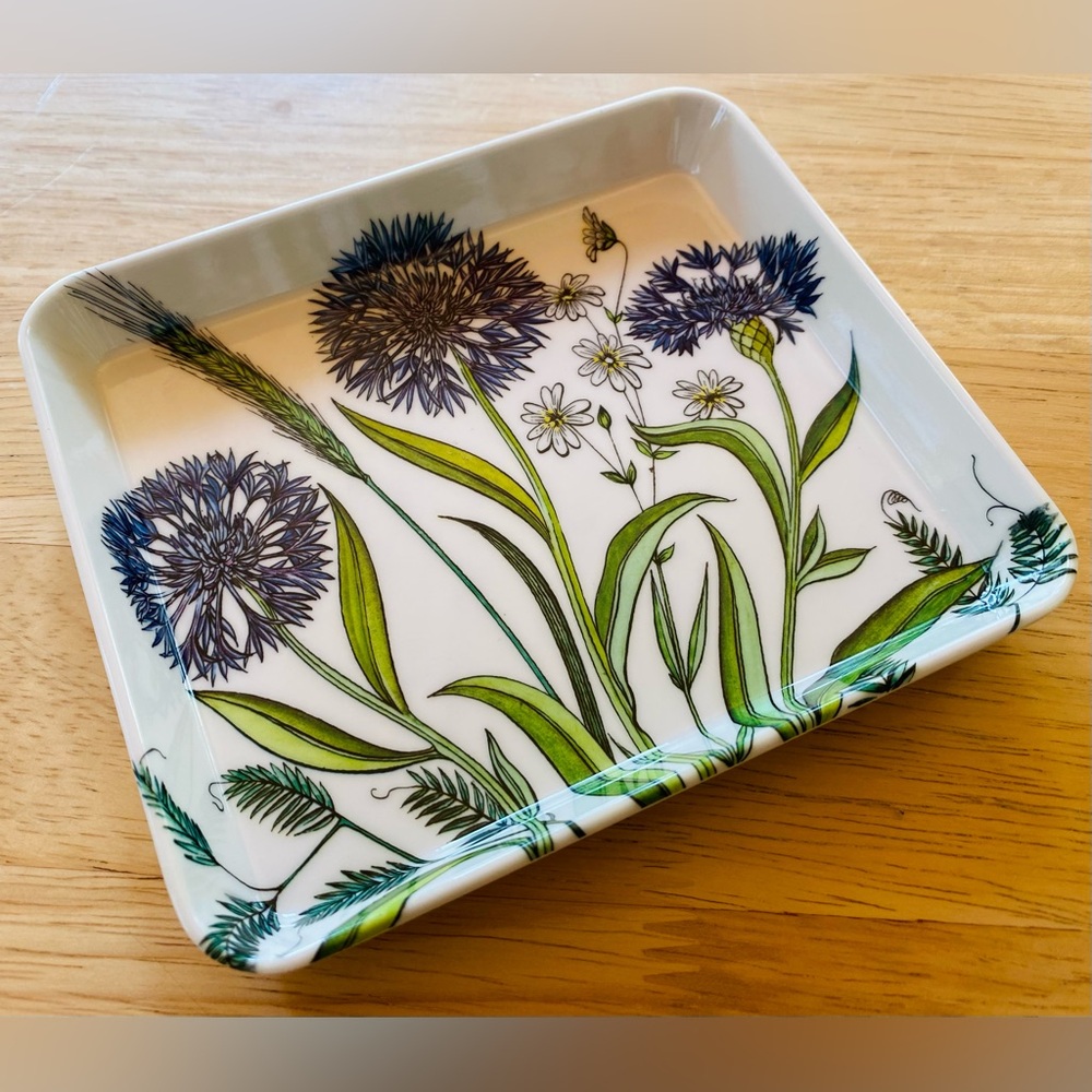 Vintage Trinket Tray Mebel Italy Flower